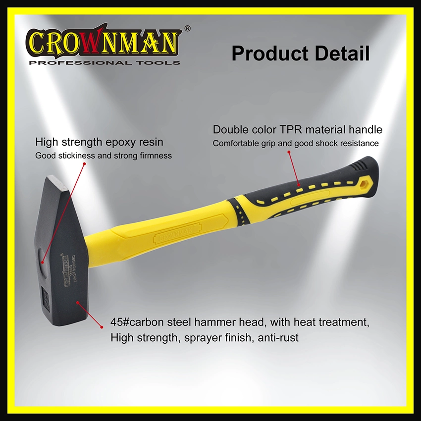 Crownman German Type 300/500/1000g Carbon Steel Machinist′ S Hammer