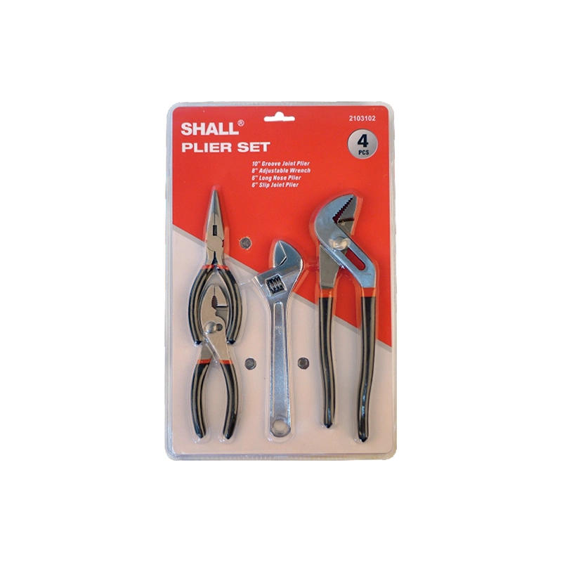 Shall 4PCS Pliers Set Blister Card Packed 10