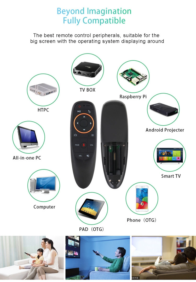 G10 Voice Remote Control 2.4G Wireless Air Mouse Microphone Gyroscope IR Learning for Android TV Box N5 Max Tx3 Mini X96 Mini